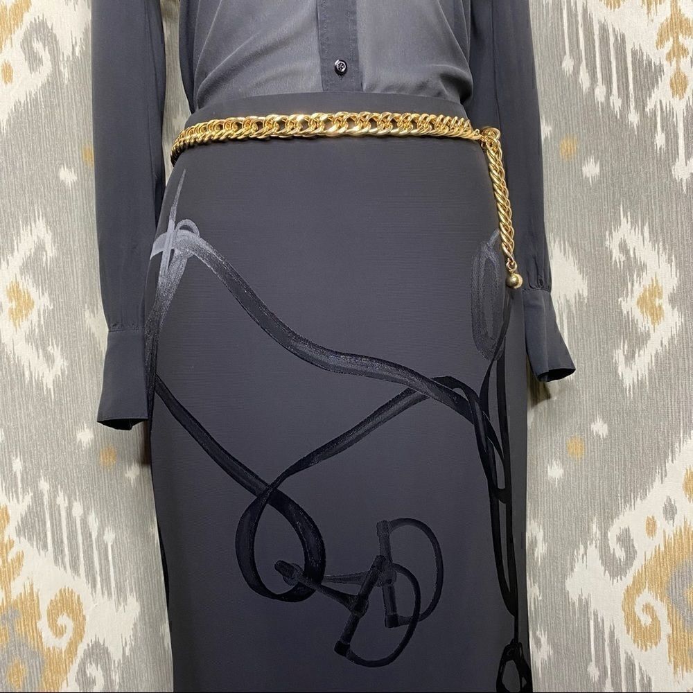 Ralph Lauren Cindy Bridle-Jacquard Pencil Skirt - Picture 4 of 16